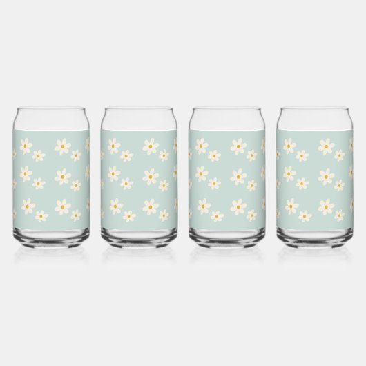 Daisy Bloom Drinkware Glass Set Blikvorm Glas (Voorkant)