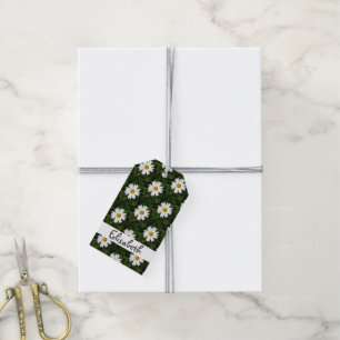 Daisy Bloom naadloos patroon en uw ideeën Cadeaulabel