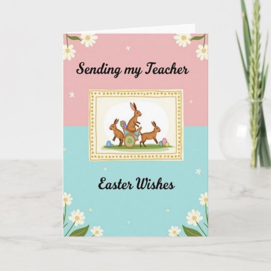 Daisy Blooms Easter Wishes Card Kaart (Voorkant)