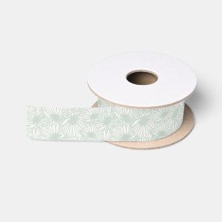 Daisy Blooms - Gedempte Salie Satijnen Lint