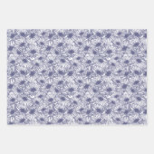Daisy Blooms - Midnight Blue Inpakpapier Vel (Voorkant)