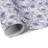 Daisy Blooms - Midnight Blue Wrapping Paper Cadeaupapier (Rol Hoek)