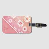 Daisy Blooms: Minimalistisch Bloempatroon Bagagelabel (Voorkant (horizontaal))