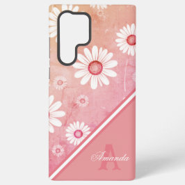 Daisy Blooms: Minimalistisch Bloempatroon Samsung Galaxy Hoesje