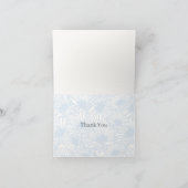 Daisy Blooms - Poederblauw Bedankkaart (Binnen)