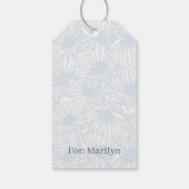 Daisy Blooms - Poederblauw Cadeaulabel (Achterkant)