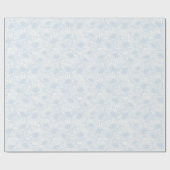 Daisy Blooms - Poederblauw Cadeaupapier (Vlak)