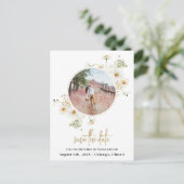 Daisy blooms sparen het briefkaart van de datumfot (Staand voorkant)