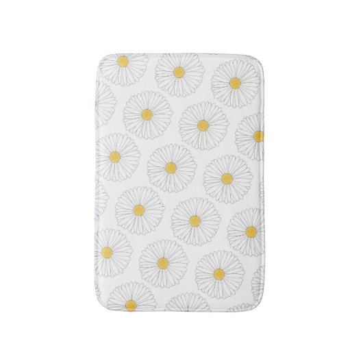Daisy Blossom Flower Daisies Garden Party Floral Badmat (Voorkant Verticaal)