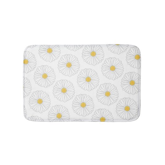 Daisy Blossom Flower Daisies Garden Party Floral Badmat (Voorkant)