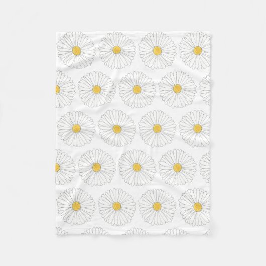 Daisy Blossom Flower Daisies Garden Party Floral Fleece Deken (Voorkant)