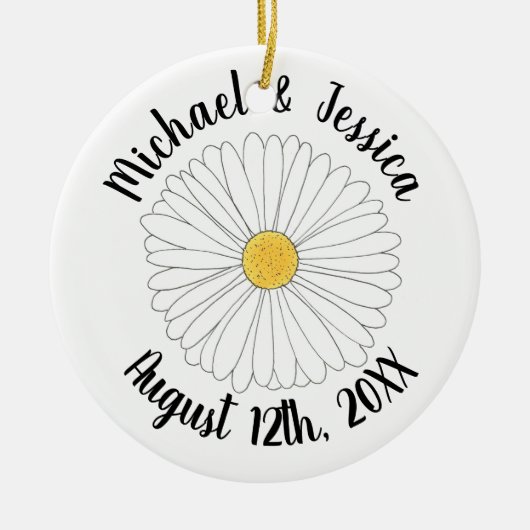 Daisy Blossom Flower Daisies Garden Party Floral Keramisch Ornament (Voorkant)