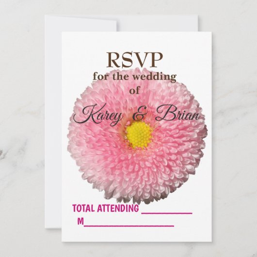 Daisy Blossom RSVP-fotokaart Kaart (Voorkant)