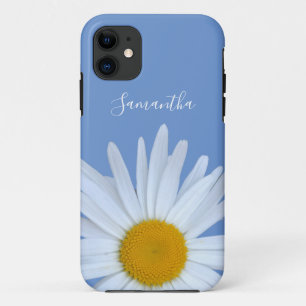Daisy Blue Elegant White Script Case-Mate iPhone Case