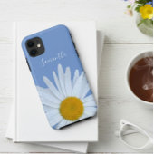 Daisy Blue Elegant White Script Case-Mate iPhone Case