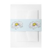 Daisy Blue Flower Uitnodigingen Wikkel (Voorkant Voorbeeld)