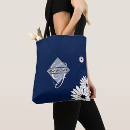 Daisy Blue Grootmoeder Gifts - Monogrammed Tote Bag