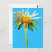 Daisy Blue Modern Art flower Briefkaart (Voorkant / Achterkant)