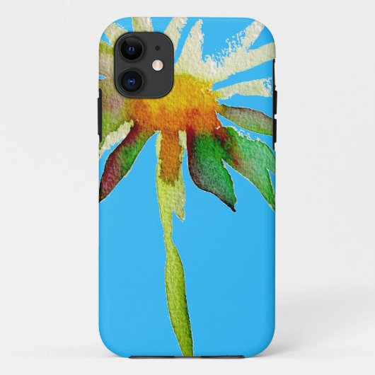 Daisy Blue Modern Art flower Case-Mate iPhone Case (Achterkant)