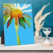 Daisy Blue Modern Art flower Fotoplaat (Zijkant)