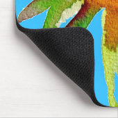 Daisy Blue Modern Art flower Muismat (Hoek)