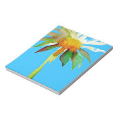Daisy Blue Modern Art flower Notitieblok (Linkerzijde)