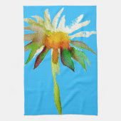 Daisy Blue Modern Art flower Theedoek (Verticaal)