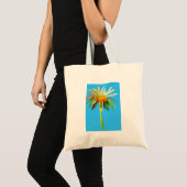 Daisy Blue Modern Art flower Tote Bag (Voorkant (product))