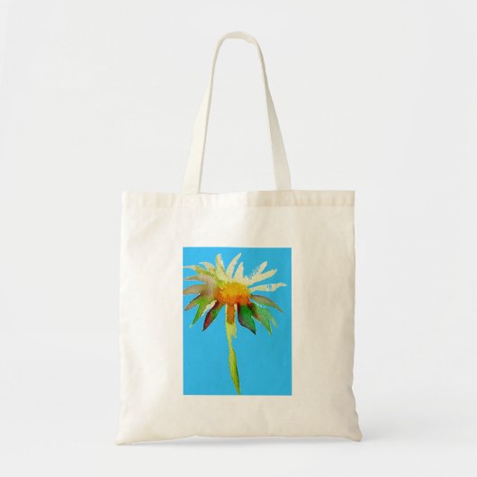 Daisy Blue Modern Art flower Tote Bag (Voorkant)