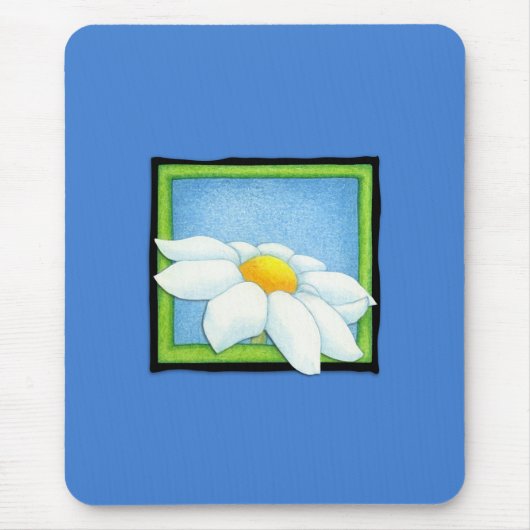 Daisy blue Mousepad Muismat (Voorkant)