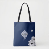 Daisy Blue Oma Cadeaus - Met Monogram Tote Bag (Voorkant)