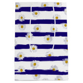 Daisy Blue Stripes Medium Cadeauzakje (Achterkant)