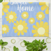 Daisy Blue Yellow Sweet Home Theedoek (Gevouwen)