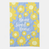 Daisy Blue Yellow Sweet Home Theedoek (Verticaal)