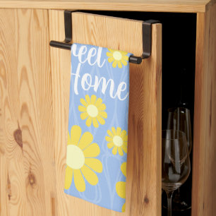 Daisy Blue Yellow Sweet Home Theedoek