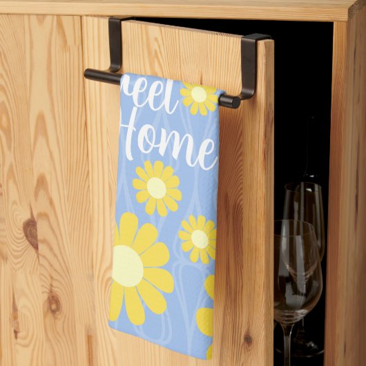 Daisy Blue Yellow Sweet Home Theedoek (Derde Gevouwen)