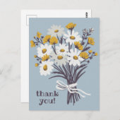 Daisy Boeket CUSTOM Bedankt Briefkaart (Voorkant / Achterkant)