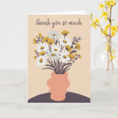 Daisy Boeket CUSTOM Bedankt Kaart (Gele Bloem)