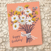  Daisy Boeket CUSTOM Happy Birthday Briefkaart