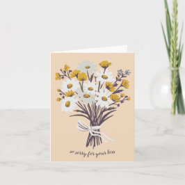 Daisy Boeket CUSTOM Tekening Condoleances Sorry Kaart