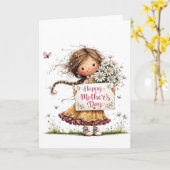Daisy Boeket “Gelukkige Moederdag” Kaart (Gele Bloem)