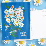 Daisy Boeket Handgeschilderde Gouache Miss You Swe Briefkaart<br><div class="desc">Pas deze handbeschilderde daisy kaart aan met je eigen tekst op de voor- of achterkant! Voeg desgewenst een naam toe of wijzig het lettertype. Laat het me weten als je iets op maat wilt,  ik kan de kleuren creëer die je wilt. Check mijn shop voor meer!</div>