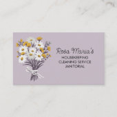 Daisy Boeket Huis Schoonmaak Service Social Iconen Visitekaartje (Voorkant)