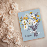 Daisy Boeket I MISS YOU Sweet CUSTOM Briefkaart<br><div class="desc">Pas deze kaart aan door de tekst,  het lettertype,  de kleuren te wijzigen en uw eigen tekst op de achterkant toe te voegen! Check mijn shop voor meer!</div>