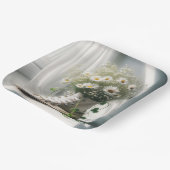 Daisy boeket in een witte sneaker papieren bordje (Gebogen)