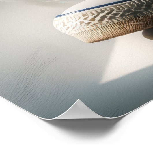 Daisy boeket in een witte sneaker poster (Hoek)