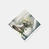 Daisy boeket in een witte sneaker servet (Hoek)