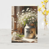 Daisy Boeket in Melkblik Kaart (Gele Bloem)