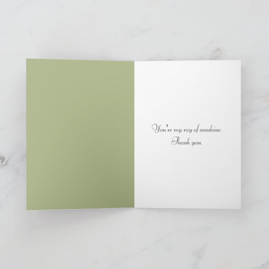 Daisy boeket in rode pitcher dank u kaart (Binnen)