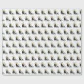 Daisy boeket in zwarte sneaker cadeaupapier (Vlak)